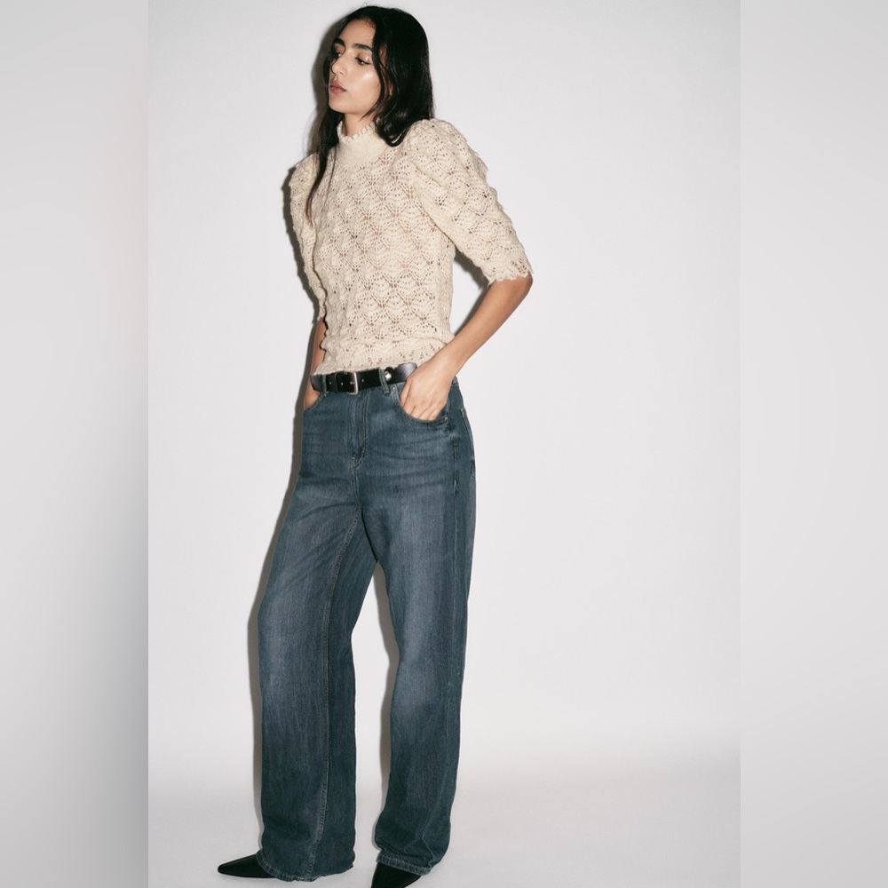 ZARA Romantic Open Knit Sweater. L NWT - Picture 3 of 10